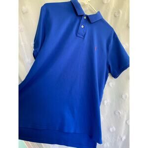 Men’s Polo by Ralph Lauren Custom fit XL Collared blue shirt Red Horse